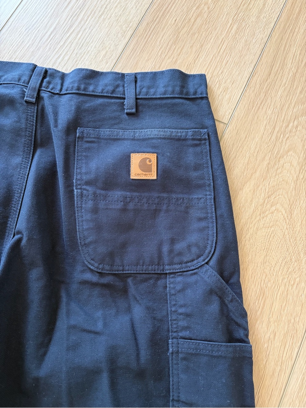 Carhartt Navy and White Pants Size 35x34 Loose Fit